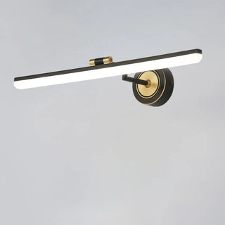 Black Modern Linear Metal LED Bathroom Vanity Light Zawala Image - 10