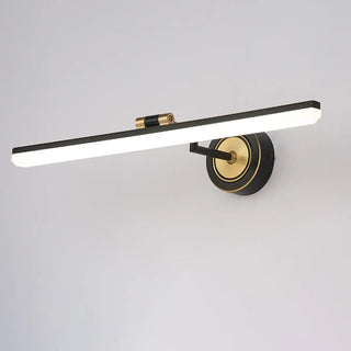 Black Modern Linear Metal LED Bathroom Vanity Light Zawala Image - 11