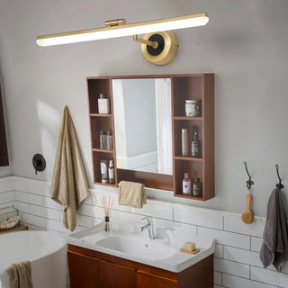 Black Modern Linear Metal LED Bathroom Vanity Light Zawala Image - 3