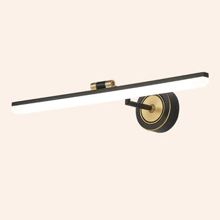 Black Modern Linear Metal LED Bathroom Vanity Light Zawala Image - 5