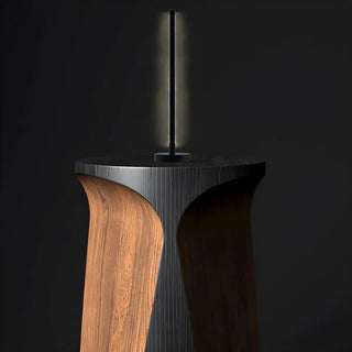 Stylish Black Linear Candle Cordless Metal Table Lamp Zawala Image - 10