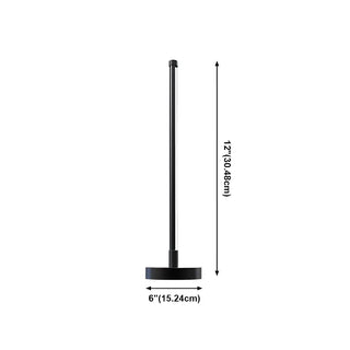 Stylish Black Linear Candle Cordless Metal Table Lamp Zawala #size