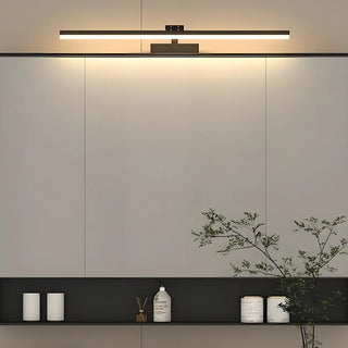 Bathroom Black Modern Linear Metal LED Vanity Light Zawala Image - 1