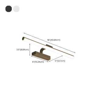 Bathroom Black Modern Linear Metal LED Vanity Light Zawala Image - 28
