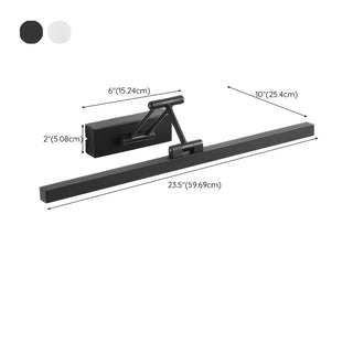 Bathroom Black Modern Linear Metal LED Vanity Light Zawala Image - 30