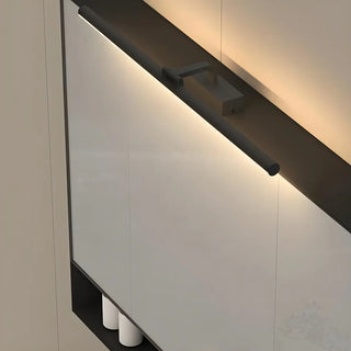 Bathroom Black Modern Linear Metal LED Vanity Light Zawala Image - 4