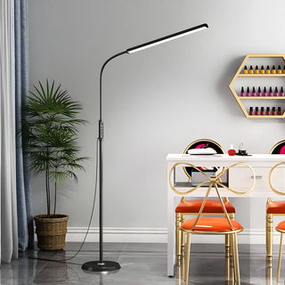Adjustable Black Rectangular LED Floor Reading Lamp Zawala Image - 1