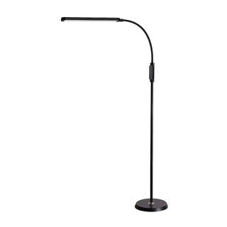 Adjustable Black Rectangular LED Floor Reading Lamp Zawala Image - 13
