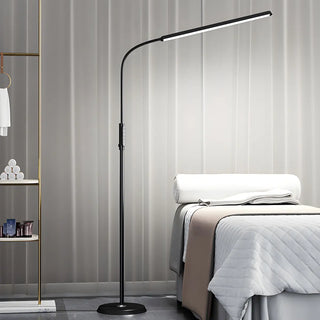 Adjustable Black Rectangular LED Floor Reading Lamp Zawala Image - 3