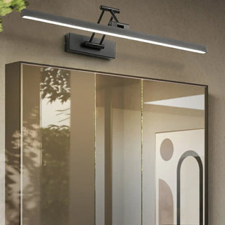 Modern Black Rectangular Integrated LED Vanity Light Zawala Image - 1