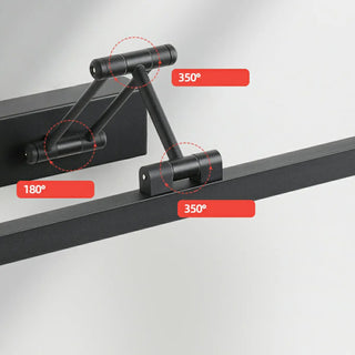 Modern Black Rectangular Integrated LED Vanity Light Zawala Image - 16