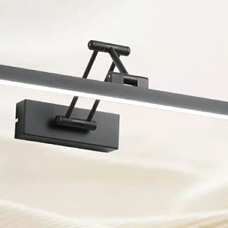 Modern Black Rectangular Integrated LED Vanity Light Zawala Image - 17