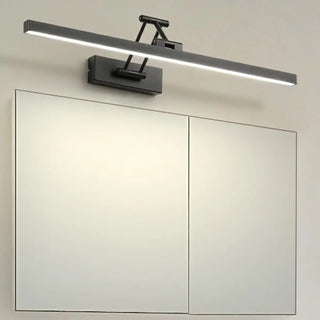 Modern Black Rectangular Integrated LED Vanity Light Zawala Image - 2