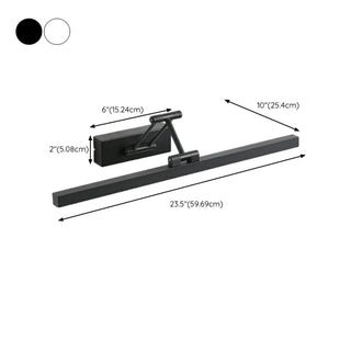 Modern Black Rectangular Integrated LED Vanity Light Zawala Image - 20