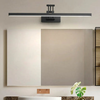 Modern Black Rectangular Integrated LED Vanity Light Zawala Image - 3