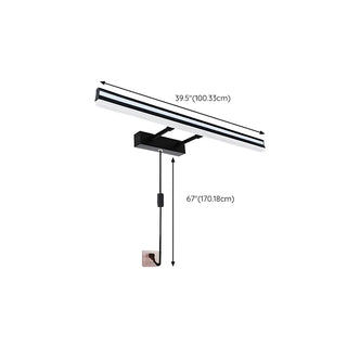 Black Linear Modern Wall Mount Bathroom Vanity Light Zowala Image - 38