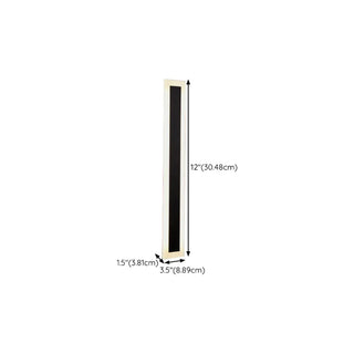 ZOWALA - Modern Black Long Strip Outdoor LED Wall Light #size