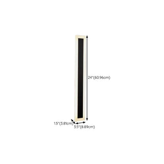 ZOWALA - Modern Black Long Strip Outdoor LED Wall Light Image - 13