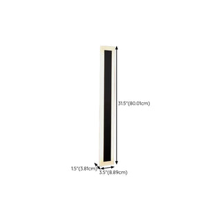 ZOWALA - Modern Black Long Strip Outdoor LED Wall Light Image - 15
