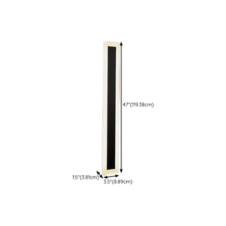 ZOWALA - Modern Black Long Strip Outdoor LED Wall Light Image - 19