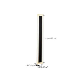 ZOWALA - Modern Black Long Strip Outdoor LED Wall Light Image - 21