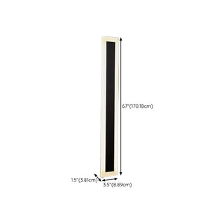 ZOWALA - Modern Black Long Strip Outdoor LED Wall Light Image - 23