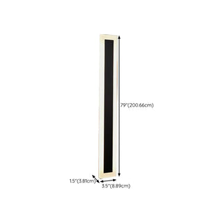 ZOWALA - Modern Black Long Strip Outdoor LED Wall Light Image - 25