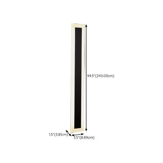 ZOWALA - Modern Black Long Strip Outdoor LED Wall Light Image - 27