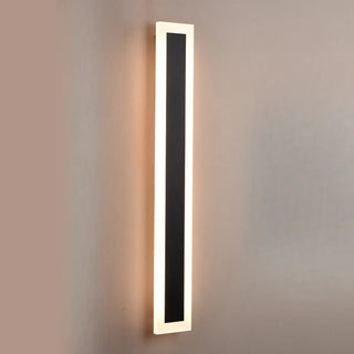 ZOWALA - Modern Black Long Strip Outdoor LED Wall Light Image - 3