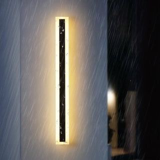 ZOWALA - Modern Black Long Strip Outdoor LED Wall Light Image - 5