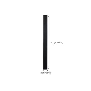 Modern Metal Long Strip Outdoor Wall Light Black Large Zawala Image - 20