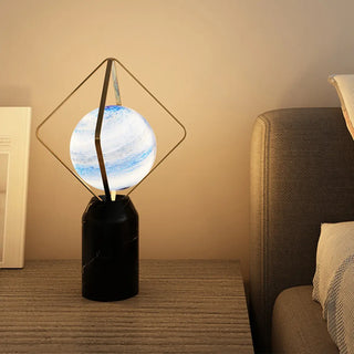 Contemporary Alabaster Globe Table Lamp for Living Room Zawala Image - 2