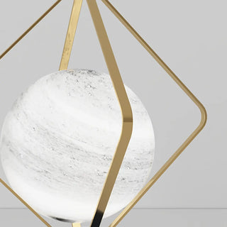 Contemporary Alabaster Globe Table Lamp for Living Room Zawala Image - 7