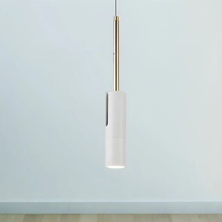 ZOWALA - Modern Black Metal Cylinder Adjustable Cord Pendant Light Image - 3