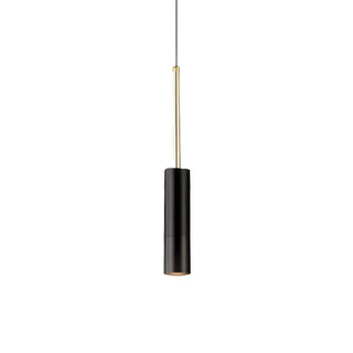 ZOWALA - Modern Black Metal Cylinder Adjustable Cord Pendant Light Image - 4