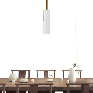 ZOWALA - Modern Black Metal Cylinder Adjustable Cord Pendant Light Image - 8