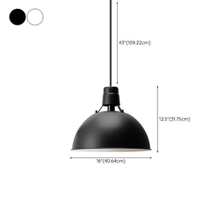 ZOWALA - Modern Metal Dome Kitchen Island Pendant Light #size