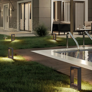 Creative Rectangular Frame Metal Outdoor Path Lamp Zawala Image - 14