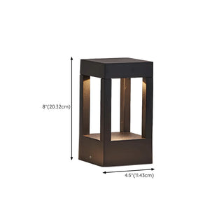 Creative Rectangular Frame Metal Outdoor Path Lamp Zawala #size