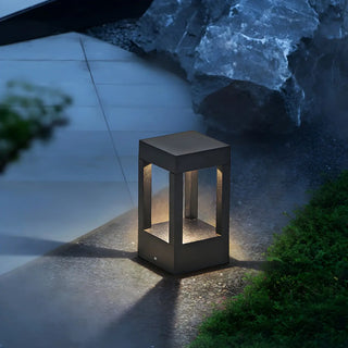 Creative Rectangular Frame Metal Outdoor Path Lamp Zawala Image - 3