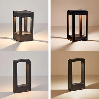 Creative Rectangular Frame Metal Outdoor Path Lamp Zawala Image - 5