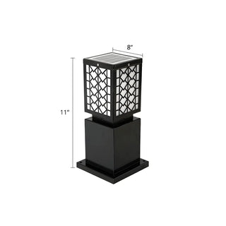 Modern LED Black Garden Lamp Post Lighting Landscape Image - 6