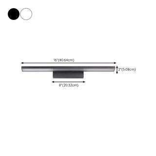 Trendy Black Rectangular Metal Bathroom Vanity Light Zowala #size