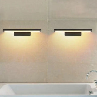 Trendy Black Rectangular Metal Bathroom Vanity Light Zowala Image - 3