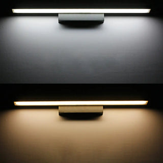 Trendy Black Rectangular Metal Bathroom Vanity Light Zowala Image - 6
