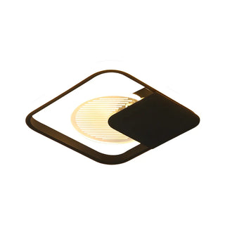 ZOWALA - Hallway Modern Mini Black Square LED Flush Mount Light Image - 6
