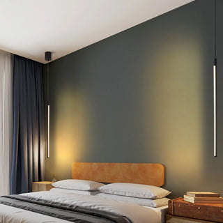 ZOWALA - Modern Linear Metal Black Pendant Light Image - 2