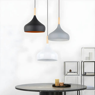 ZOWALA - Modern Metal Onion Teardrop Dining Room Pendant Light Image - 2