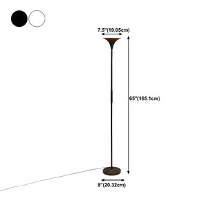 ZOWALA - Modern Black Metal Torchiere Lamp #size