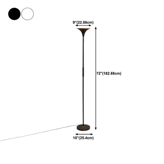 ZOWALA - Modern Black Metal Torchiere Lamp Image - 24